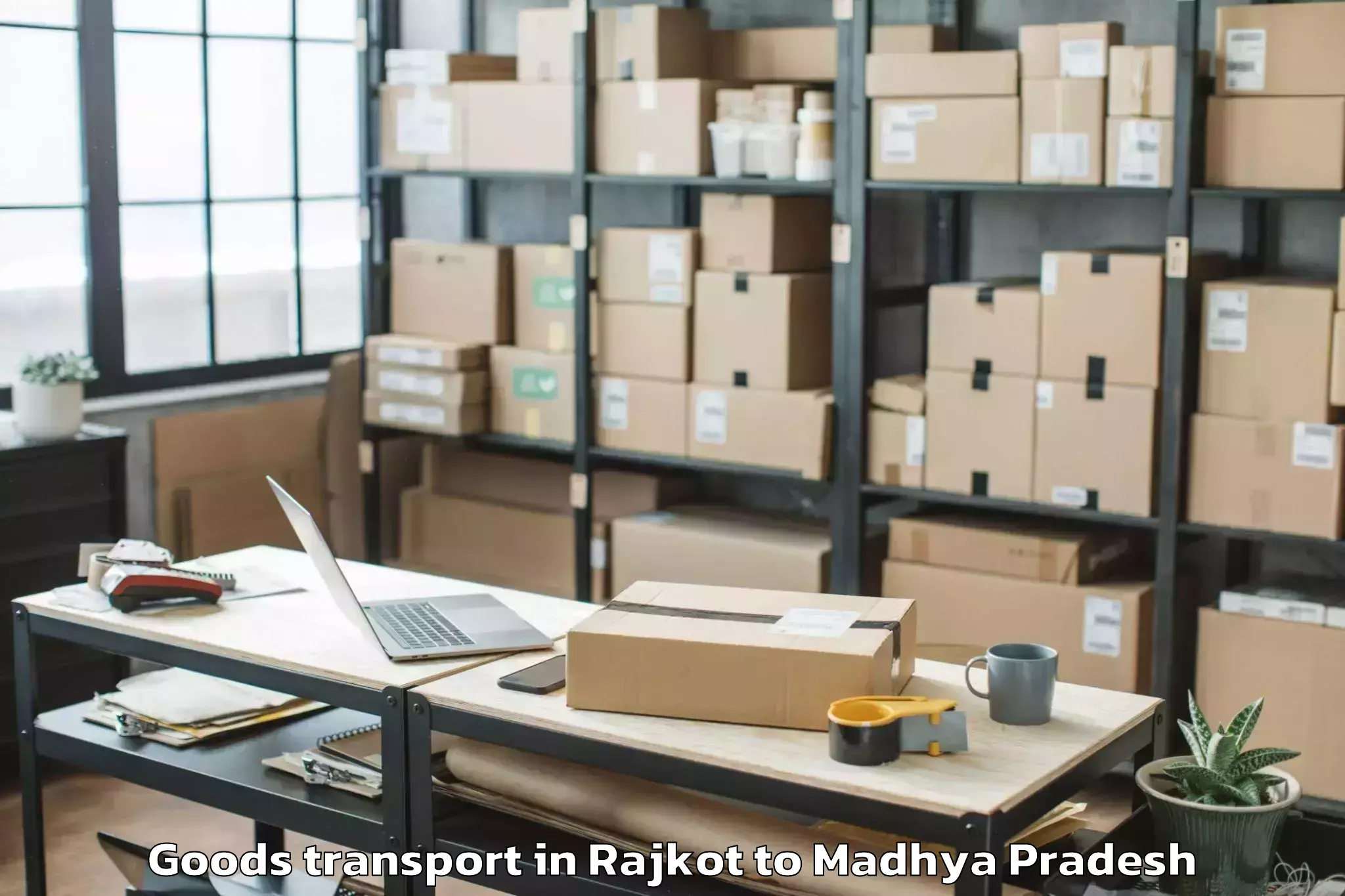 Affordable Rajkot to Pichhore Goods Transport